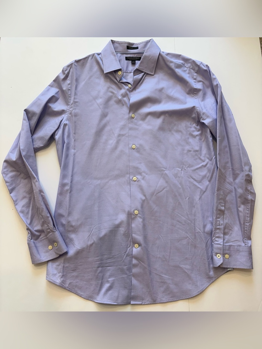 Banana Republic Grant Fit Men's Light Purple Dress Shirt Large